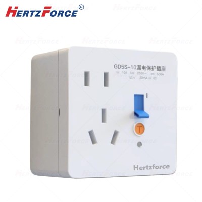 家用空调热水器漏电保护开关插座明装五孔10A