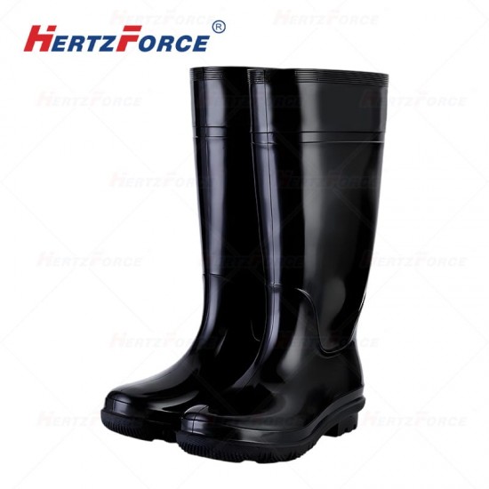 防水防滑工矿靴厚底亮面煤矿劳保雨鞋39-44码