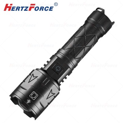 强光伸缩变焦手电筒