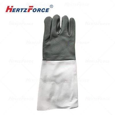 长款牛皮电焊手套电焊焊接耐磨隔热防烫阻燃耐