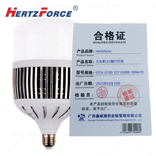 大功率LED鳍片灯泡E27 6500K 100W/只