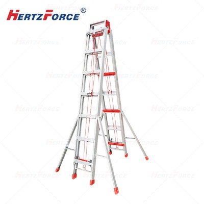 铝合金升降人字梯 5m