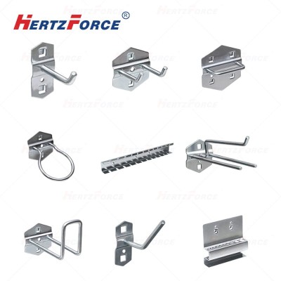 方孔挂钩置物架单双斜挂钩工具柜配件 22件