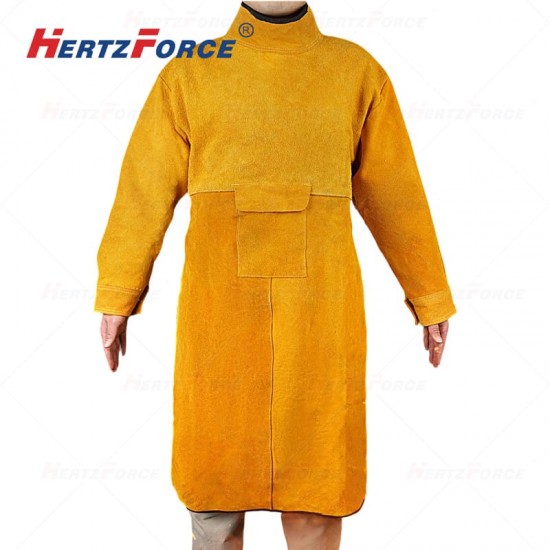 牛皮电焊作服反穿衣焊工围裙 长款120CM