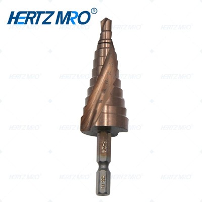 含钴六角柄螺旋槽宝塔阶梯钻 12阶