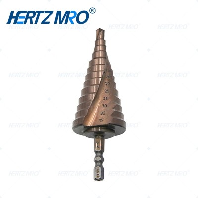 含钴六角柄螺旋槽宝塔阶梯钻 13阶