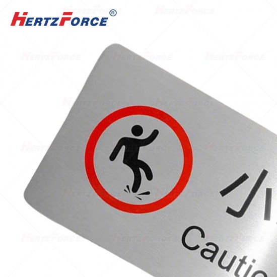 不锈钢标识牌铭牌警示牌/小心地滑 20*8cm   