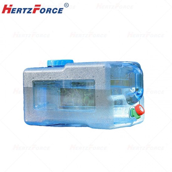 户外水桶储水箱 家用储水塑料桶带盖 25升袋龙头方桶