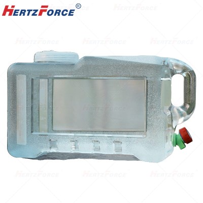 户外水桶储水箱 家用储水塑料桶带盖白色 25升带龙头方桶