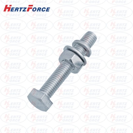 热镀锌外六角螺栓 配1螺母2平垫 M12*80mm