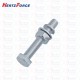 热镀锌外六角螺栓 配1螺母2平垫 M12*80mm