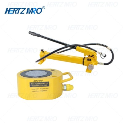 超薄液压千斤顶 (配手动液压泵) 承重100T