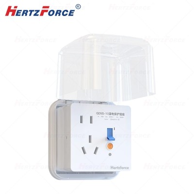 家用空调热水器漏电保护开关插座 明装五孔10A