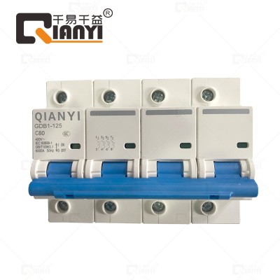 空气开关 家用小型断路器 空开 4P80A