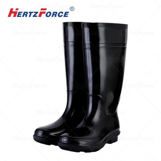 防水防滑工矿靴厚底亮面煤矿雨鞋 39-44码