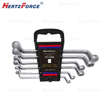 全抛光双头梅花扳手套装 6件