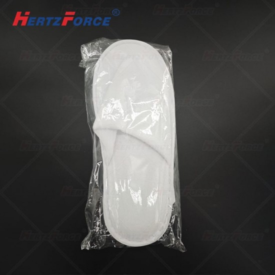 一次性拖鞋 白色割绒面料拖鞋原麻鞋底 400双/袋