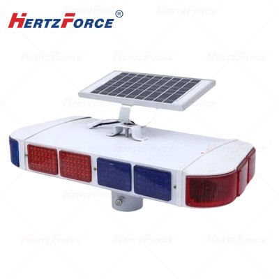 太阳能警示爆闪灯 红蓝16格分体 12V14AH