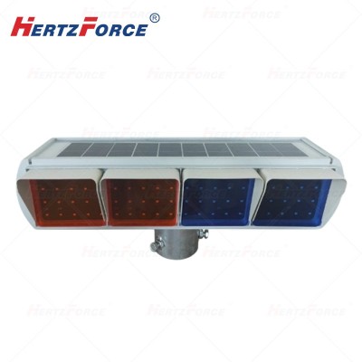 太阳能警示爆闪灯 豪华款大一体带帽檐 6V5AH