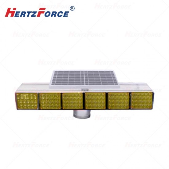 太阳能警示爆闪灯 全黄6格分体 12V7AH