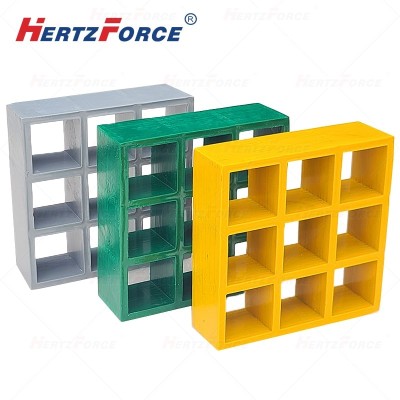 玻璃钢格栅网格板 1*1m  颜色可选