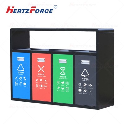 大型户外四分类 收纳垃圾桶 127*36*90cm