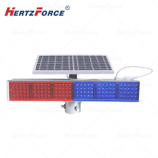 太阳能警示爆闪灯 红蓝6格分体 12V7AH