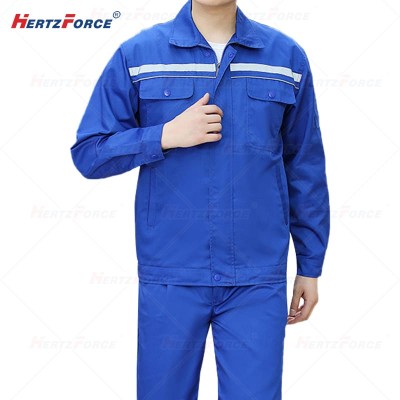 棉反光条工作服 春秋防静电涤 S-XXXXL 颜色可选