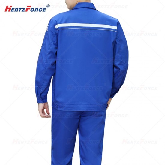 棉反光条工作服 春秋防静电涤 S-XXXXL 颜色可选