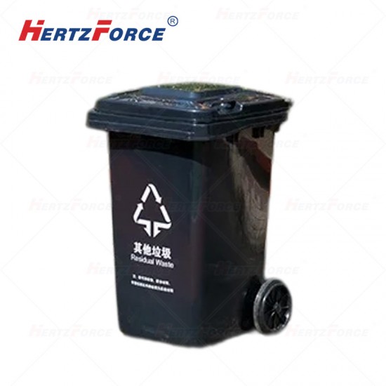 环卫加厚垃圾桶 100L带盖 带轮 绿.红.黑.蓝