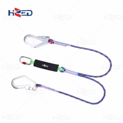 双钩二次保险绳 带缓冲包 直径12mm