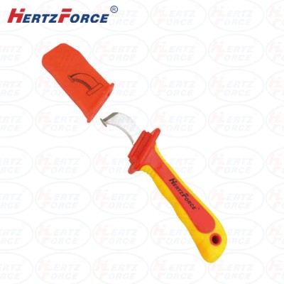 注塑绝缘镰勾电缆刀 绝缘阻燃电工刀 长210MM（