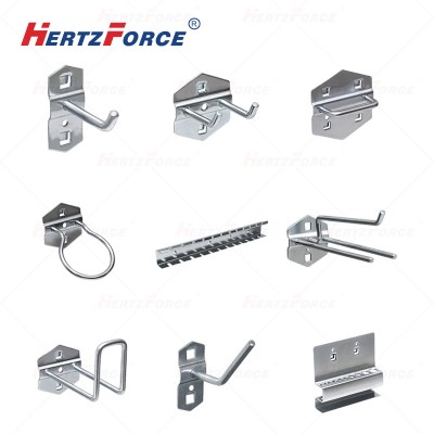 方孔挂钩置物架 单双斜挂钩工具柜配件 22件