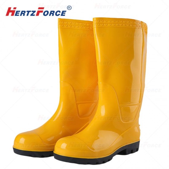 钢头防砸高筒雨鞋雨靴 黑/黄色可选 39-45码可选