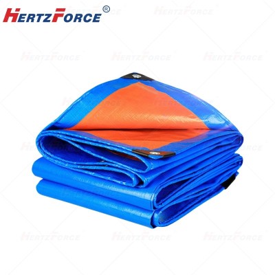 8*15m 加厚防水帆布 PE材质 蓝橘色