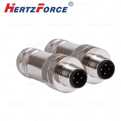 4芯航空插头 直头4针公头 M12