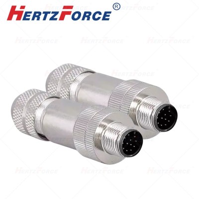 12芯航空插头 直头12针公头 M12