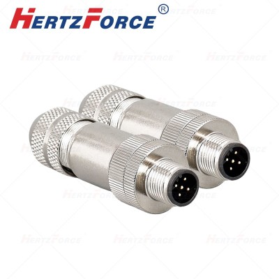 5芯航空插头 直头5针公头 M12