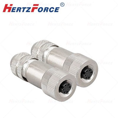 6芯航空插头 直头6针母头 M12