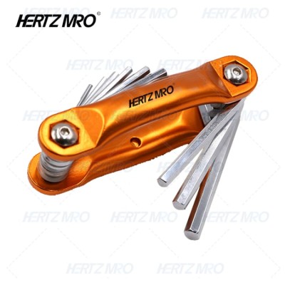 多功能英制折叠式平头内六角扳手9件套 0.4千克