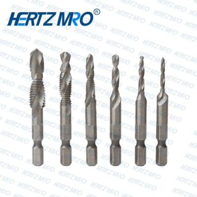 六角柄钻攻一体复合丝锥 钻头 六件套2套起订