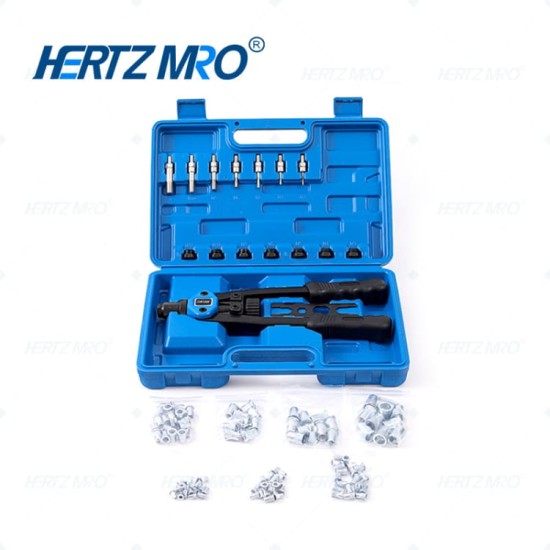手动铆钉枪 螺母工具M3-M12螺纹螺母铆钉机 110件套