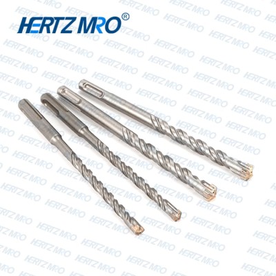 电锤钻头9件套装 圆柄两坑两槽合金冲击钻头 160mm