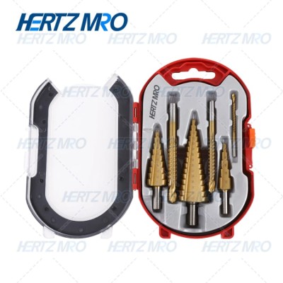 扩孔宝塔 三角柄阶梯钻头 3阶梯钻+3锯钻 六件套