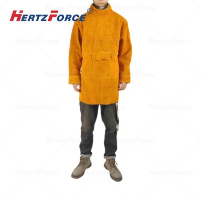 牛皮电焊作服 反穿衣焊工围裙 短款 85CM