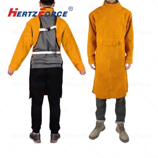 牛皮电焊作服反穿 衣焊工围裙 中款105CM
