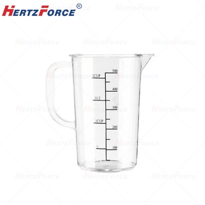 PC亚克力量杯 加厚食品级高透塑料刻度量杯