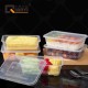 一次性饭盒方形 透明PP材质 300套/箱 1000ml