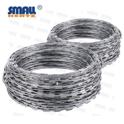 刀片刺网 隔离防护网 镀锌材质 卷径50mm